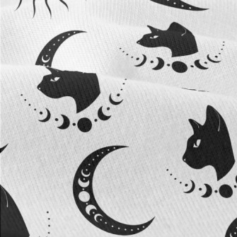 Cat And Moon Symbol Modern Jersey