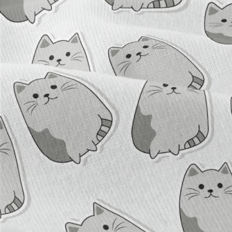 Gray Cartoon Cat Modern Jersey