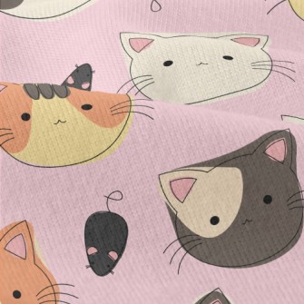 Hand Drawn Cat Face Doodle Modern Jersey
