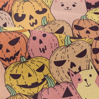 Cat Pumpkin Hide And Seek Modern Jersey
