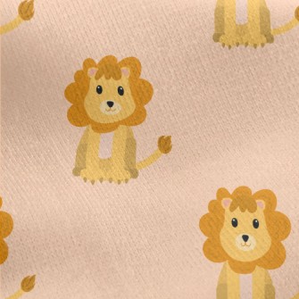 Cute Cartoon Lion Jersey Backed Fleece