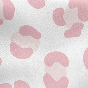 Pink Leopard Spots Jersey Backed Fleece
