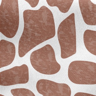 Brown Giraffe Spots Jersey Backed Fleece