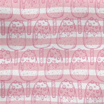 Hand Drawn Berry Popsicle Jersey Backed Fleece