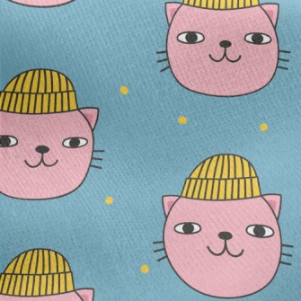 Funny Woolen Hat Cat Jersey Backed Fleece