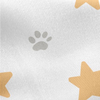 Stars And Animal Paw Prints Jersey Backed Fleece