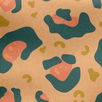 Modern Leopard Print Jersey Backed Fleece