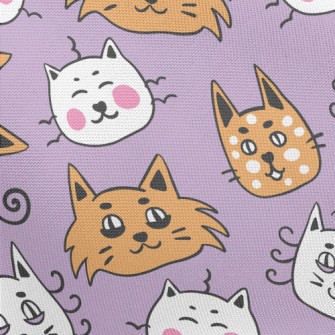 Funny Cat Face Graffiti Pongee