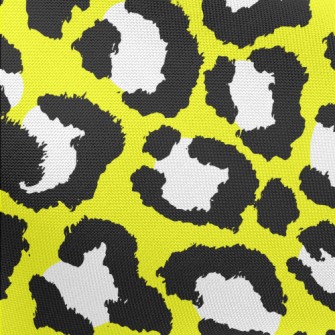 Yellow Leopard Pattern Pongee