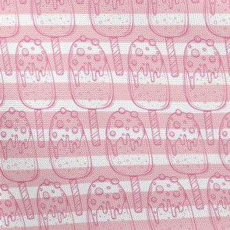 Hand Drawn Berry Popsicle Pongee
