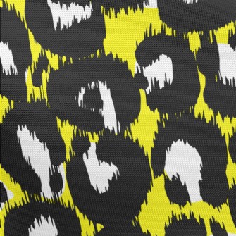 Abstract Yellow Leopard Print Pongee