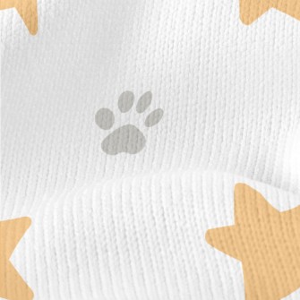 Stars And Animal Paw Prints Stretch Jersey