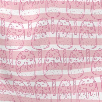 Hand Drawn Berry Popsicle Lightweight Cotton Poplin