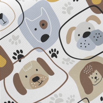 Dog Face Graffiti For Kids Midweight Cotton Poplin