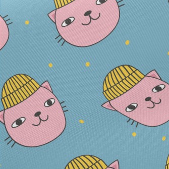 Funny Woolen Hat Cat Midweight Cotton Poplin