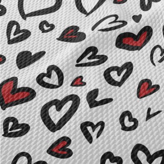 Hand Drawn Love Leopard Print Birdseye Piqué