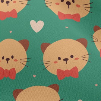 Cute Bow Tie Cat Chiffon