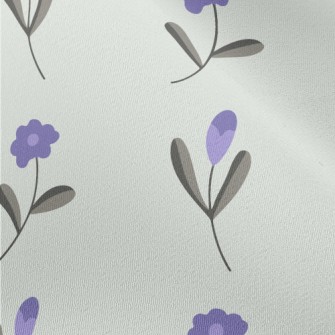 Simple Purple Flowers Chiffon
