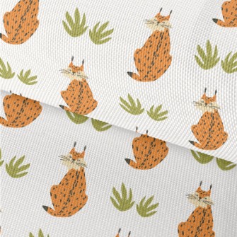 Hand Drawn Wild Lynx Waterproof Oxford