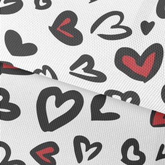 Hand Drawn Love Leopard Print Waterproof Oxford