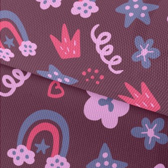Hand Drawn Rainbow Doodle Waterproof Oxford