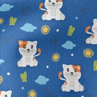 Cool Cartoon Kitten Waterproof Canvas