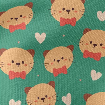 Cute Bow Tie Cat Waterproof Canvas