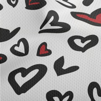 Hand Drawn Love Leopard Print Athletic Mesh Flat Back