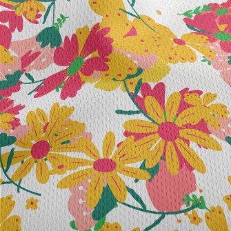 Colorful Flower Graffiti Athletic Mesh Flat Back