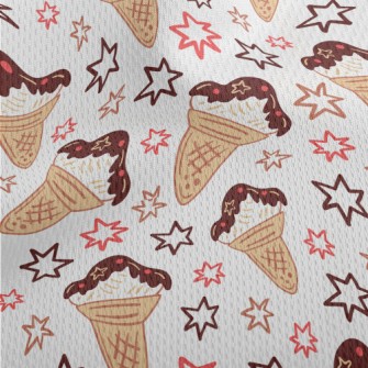 Stars And Chocolate Cones Athletic Mesh Flat Back