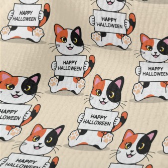 Halloween Calico Cat Terry