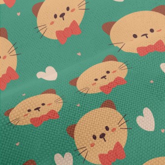 Cute Bow Tie Cat Performance Linen