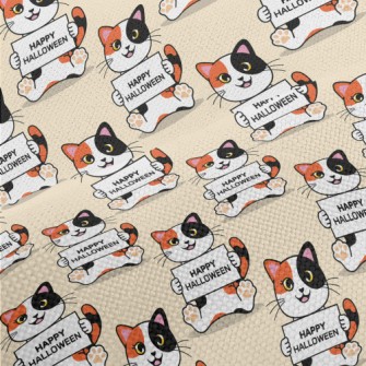 Halloween Calico Cat Performance Linen