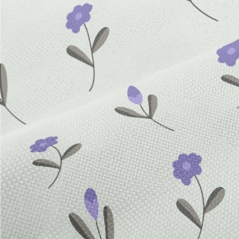 Simple Purple Flowers Performance Linen