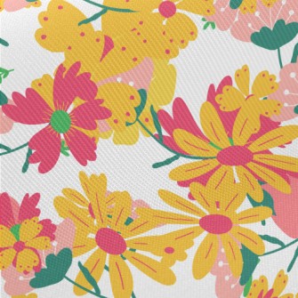 Colorful Flower Graffiti Twill