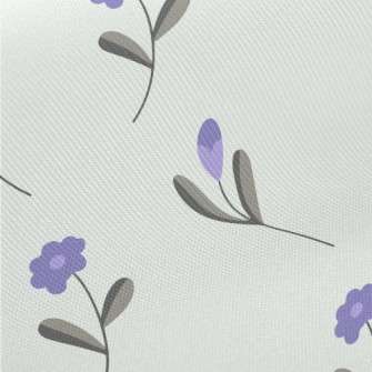Simple Purple Flowers Twill
