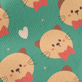 Cute Bow Tie Cat Standard Corduroy