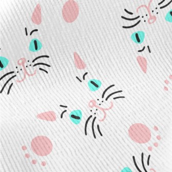 Cat Face And Paw Print Standard Corduroy
