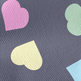 Simple Colorful Love Heart Standard Corduroy