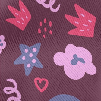Hand Drawn Rainbow Doodle Standard Corduroy
