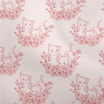 Cute Cat And Flowers Dobby