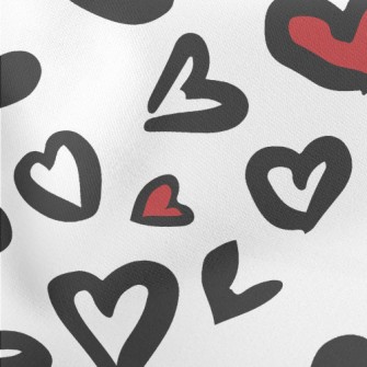 Hand Drawn Love Leopard Print Stretch Ponte