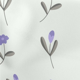 Simple Purple Flowers Stretch Ponte