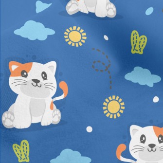 Cool Cartoon Kitten Micro Fleece