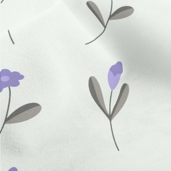 Simple Purple Flowers Micro Fleece