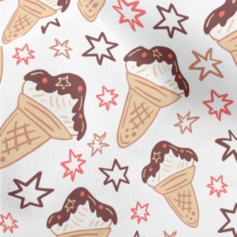 Stars And Chocolate Cones Micro Fleece