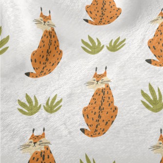 Hand Drawn Wild Lynx Minky