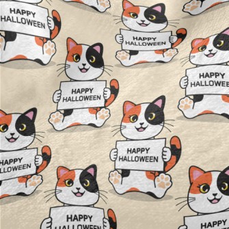 Halloween Calico Cat Minky