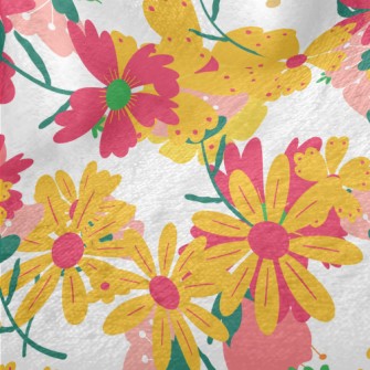 Colorful Flower Graffiti Minky