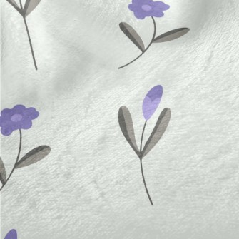Simple Purple Flowers Minky